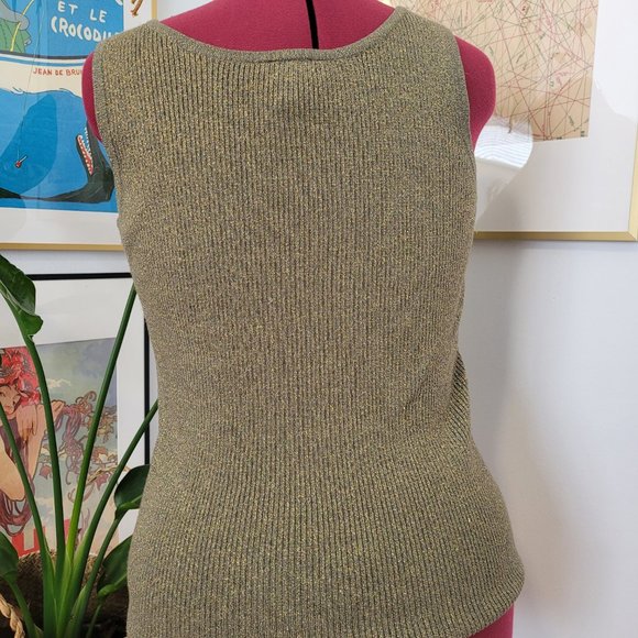 LANE BRYANT Women’s Gold Knit Tank Size 14 - Picture 4 of 6